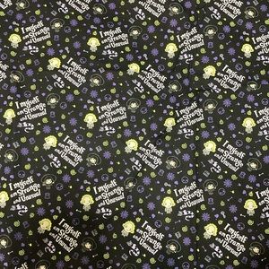 Beetlejuice printed cotton fabric